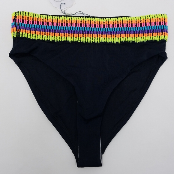 Peixoto Zoni Embroidered High Waist Bikini Bottom - Picture 2 of 9
